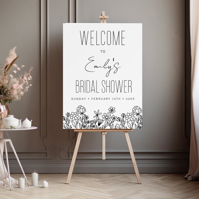 Wildflower Bridal Shower Welcome Sign Botanical (Creator Uploaded)