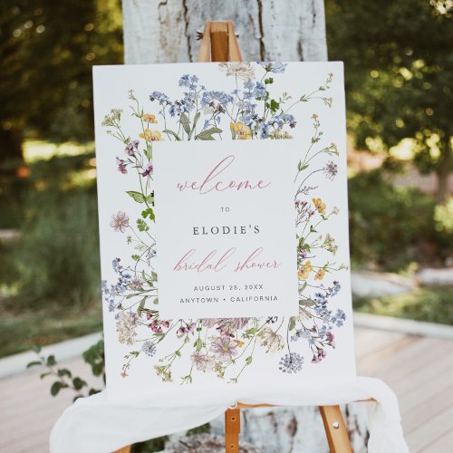 Wildflower Bridal Shower Welcome Sign Foam Board