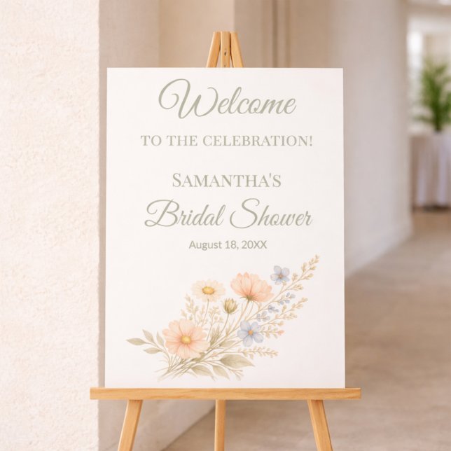 Wildflower Bridal Shower Welcome Sign Foam Boards (Creator Uploaded)