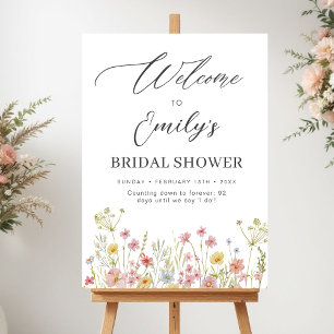 Wildflower Bridal Shower Welcome Sign In Bloom