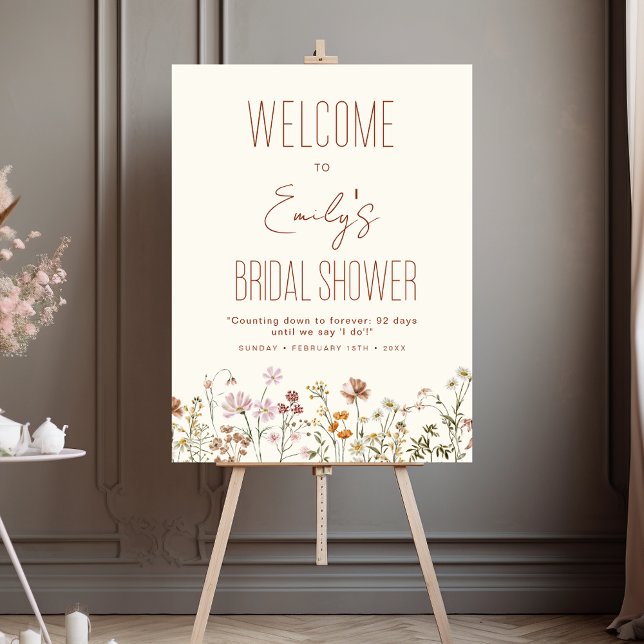 Wildflower Bridal Shower Welcome Sign In Bloom (Creator Uploaded)