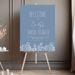 Wildflower Bridal Shower Welcome Sign In Bloom