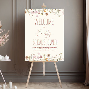 Wildflower Bridal Shower Welcome Sign In Bloom