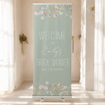 Wildflower Bridal Shower Welcome Sign In Bloom<br><div class="desc">Make your bridal shower feel like a breath of fresh air with our Wildflower Bridal Shower Welcome Sign. This stunning sign features a beautiful, hand-drawn wildflower design that will add a touch of elegance and whimsy to your event. The sign is fully customizable with your names, event date, and any...</div>