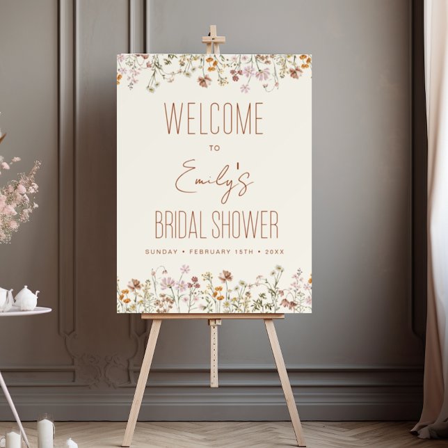 Wildflower Bridal Shower Welcome Sign In Bloom (Creator Uploaded)