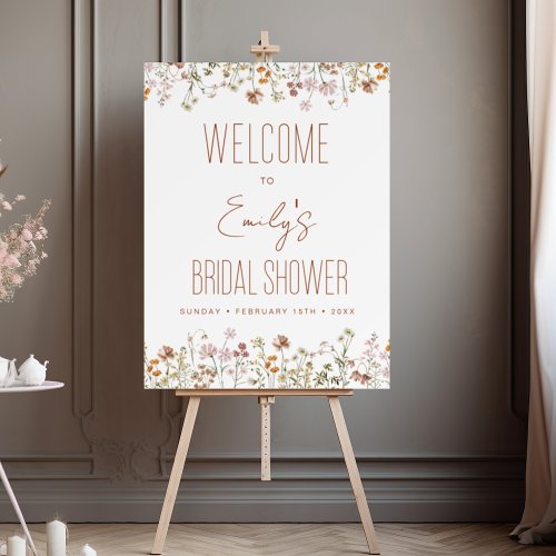 Wildflower Bridal Shower Welcome Sign In Bloom