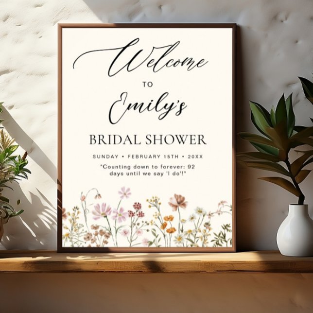 Wildflower Bridal Shower Welcome Sign In Bloom (Creator Uploaded)
