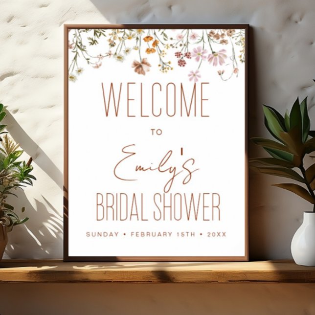Wildflower Bridal Shower Welcome Sign In Bloom (Creator Uploaded)