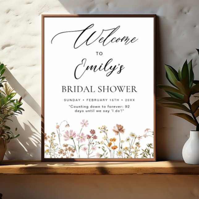 Wildflower Bridal Shower Welcome Sign In Bloom (Creator Uploaded)