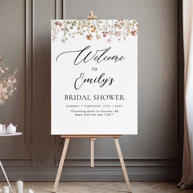 Wildflower Bridal Shower Welcome Sign In Bloom (Creator Uploaded)