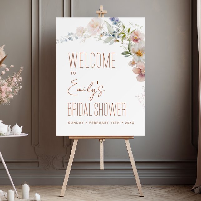 Wildflower Bridal Shower Welcome Sign In Bloom (Creator Uploaded)