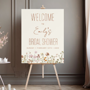 Wildflower Bridal Shower Welcome Sign In Bloom