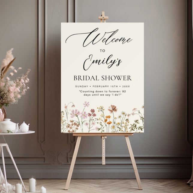 Wildflower Bridal Shower Welcome Sign In Bloom (Creator Uploaded)
