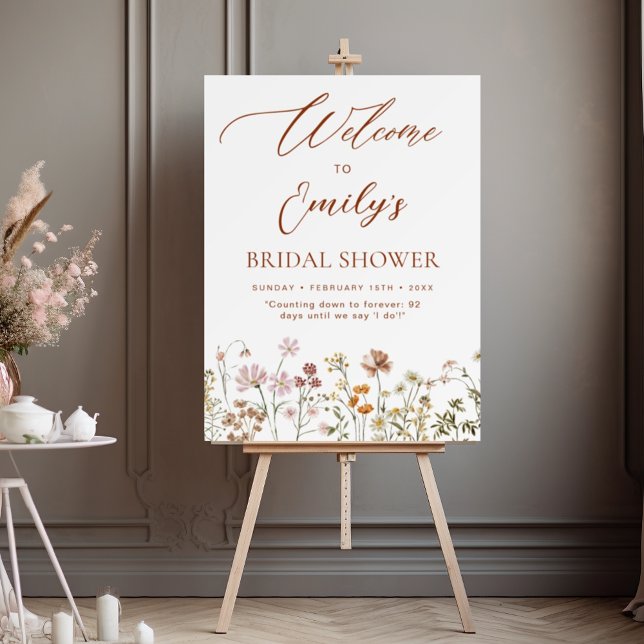 Wildflower Bridal Shower Welcome Sign In Bloom (Creator Uploaded)