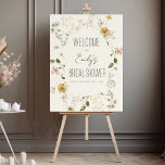 Wildflower Bridal Shower Welcome Sign In Bloom<br><div class="desc">Make your bridal shower feel like a breath of fresh air with our Wildflower Bridal Shower Welcome Sign. This stunning sign features a beautiful, hand-drawn wildflower design that will add a touch of elegance and whimsy to your event. The sign is fully customizable with your names, event date, and any...</div>