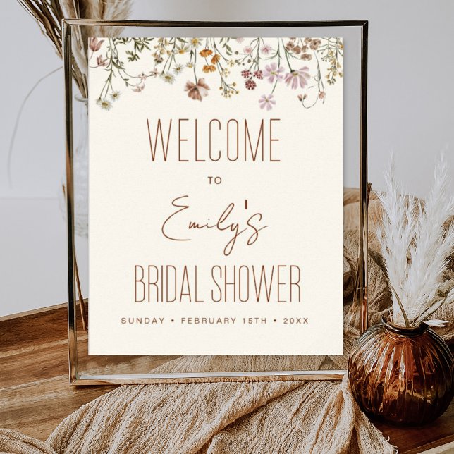 Wildflower Bridal Shower Welcome Sign In Bloom (Creator Uploaded)