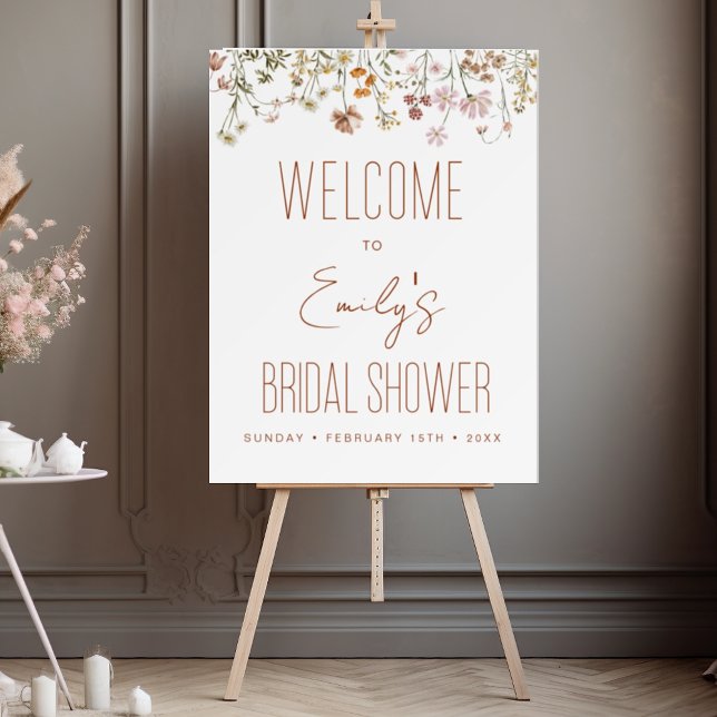 Wildflower Bridal Shower Welcome Sign In Bloom (Creator Uploaded)