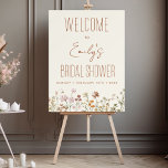 Wildflower Bridal Shower Welcome Sign In Bloom<br><div class="desc">Make your bridal shower feel like a breath of fresh air with our Wildflower Bridal Shower Welcome Sign. This stunning sign features a beautiful, hand-drawn wildflower design that will add a touch of elegance and whimsy to your event. The sign is fully customizable with your names, event date, and any...</div>