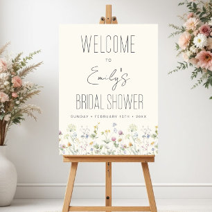 Wildflower Bridal Shower Welcome Sign In Bloom