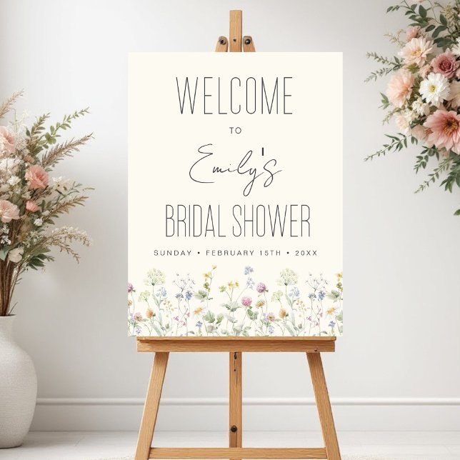 Wildflower Bridal Shower Welcome Sign In Bloom (Creator Uploaded)