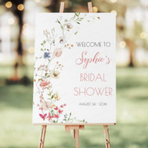 Wildflower Bridal Showerr Welcome Sign Poster Temp