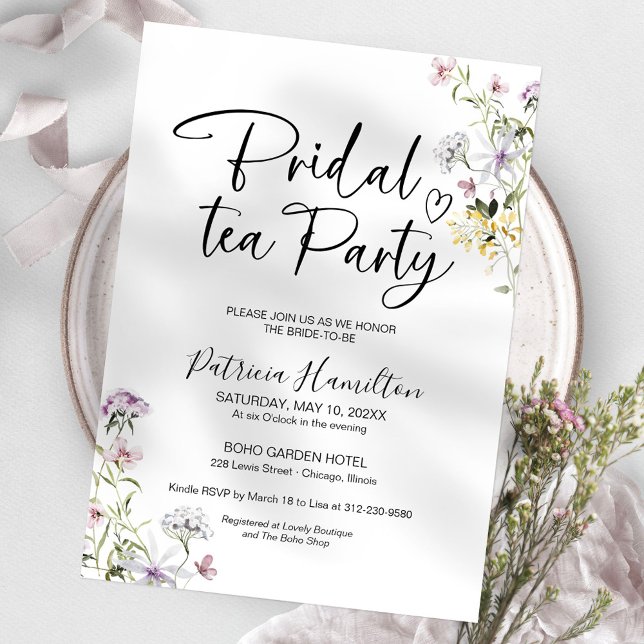 Wildflower Bridal Tea Party Invitation (Creator Uploaded)