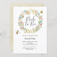 Wildflower bride to bee bridal shower invitation
