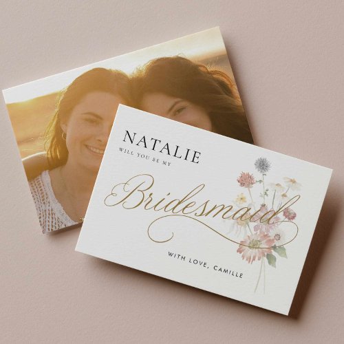 Wildflower Bridesmaid Proposal Card