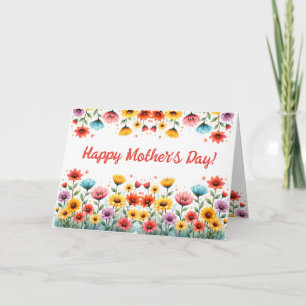 Wildflower Bright Mothers Day Card