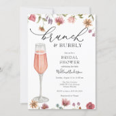 Wildflower Brunch and Bubbly Bridal Shower Invitation (Front)