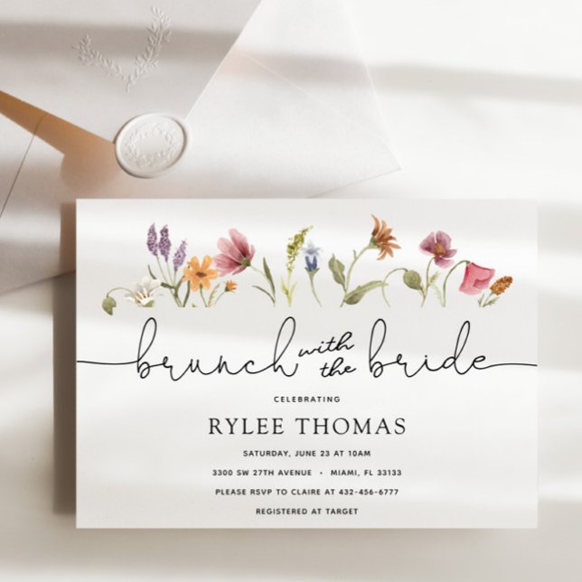 Wildflower Brunch with the Bride Shower Invitation (Creator Uploaded)