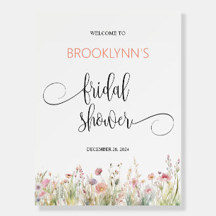 Wildflower Btidal Shower Welcome sign