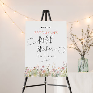Wildflower Btidal Shower Welcome sign