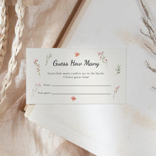 Wildflower Budget Bridal Shower Guess How Many Enclosure Card