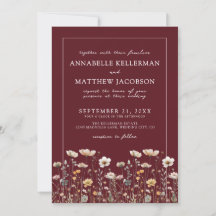 Wildflower Burgundy Floral Wedding