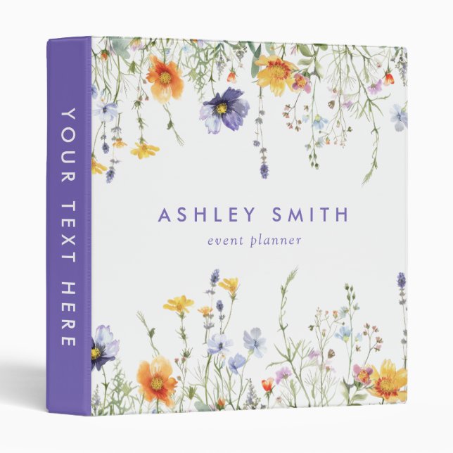 Wildflower Business 3 Ring Binder (Front/Spine)