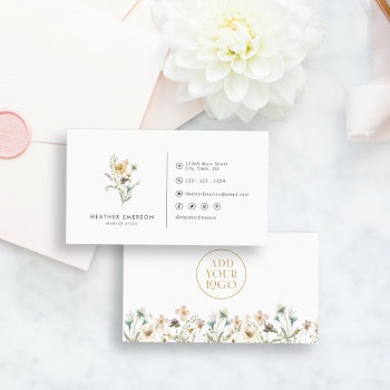 Wildflower Business Card by The_Painted_Paperie at Zazzle