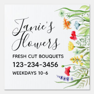 Wildflower Business Yard Sign