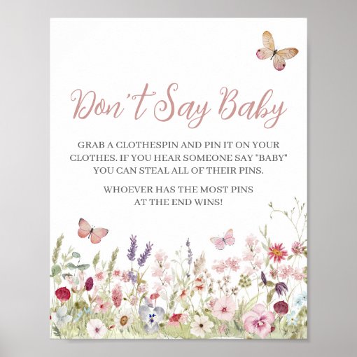 Gioco Per Baby Shower: Don't Say Baby | Set Con Cartello E 50 Mollette In Legno | Gioco Di Rivelazione Genere | Divertente Attività Per Ospiti