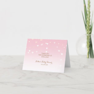 Wildflower Butterfly Baby Shower Letterpress Thank You Card