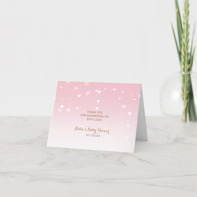 Wildflower Butterfly Baby Shower Thank You Card (Front)