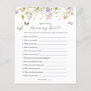 Wildflower Butterfly Baby Who Knows Mommy Game