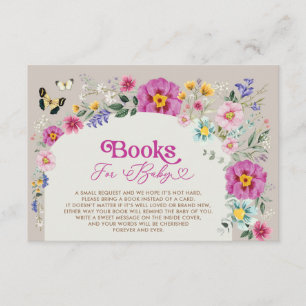 Wildflower Butterfly Books for Baby QR Code RSVP Enclosure Card