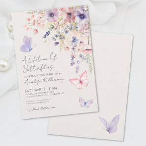 Wildflower Butterfly Bridal Shower Invitation