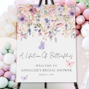 Wildflower Butterfly Bridal Shower Welcome Sign