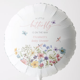 Wildflower Butterfly Garden Baby Shower Balloon