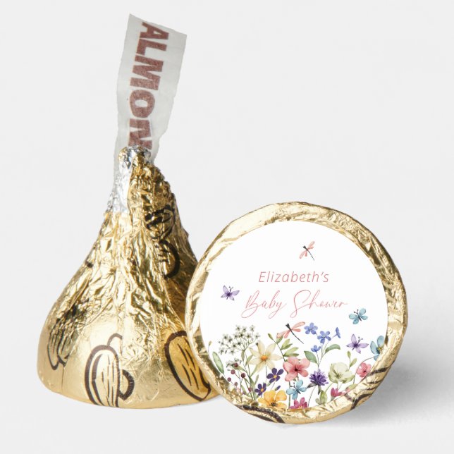 Wildflower Butterfly Garden Baby Shower Hershey®'s Kisses® (Front)