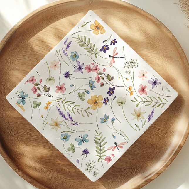Wildflower Butterfly Garden Baby Shower Napkins (Creator Uploaded)