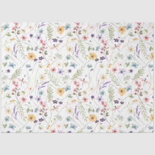 Wildflower Butterfly Garden Baby Shower  Tissue Paper