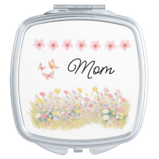 Wildflower & Butterfly Garden compact mirror